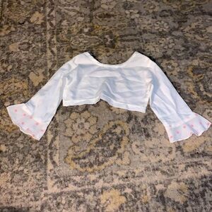 Hansmade White cropped top for 2T girl